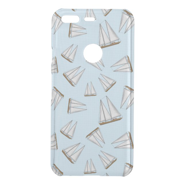 Nautical Sailboat Sailing Adventure Light Blue Uncommon Google Pixel Case (Back)
