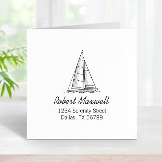 Nautical Sailboat Sailing Boat Yacht Address 6