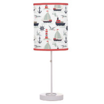 Nautical Sailboat Sailor Baby Boy Nursery Decor Table Lamp