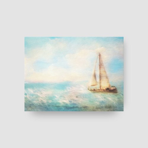 Nautical Sailboat Santa Monica California Canvas Print