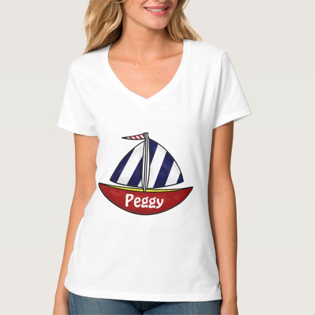Nautical Sailboat T-shirt (Front)