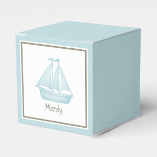Nautical sailboat upsherin  favor boxes