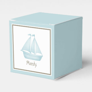 Nautical sailboat upsherin favor boxes