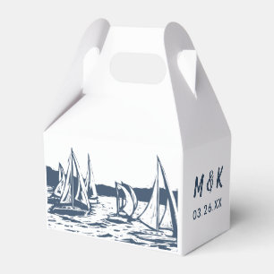 Nautical Sailboat Wedding Favor Box