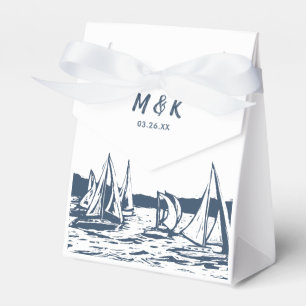Nautical Sailboat Wedding Favor Box