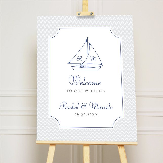 Nautical Sailboat Wedding Foam Board (Creator Uploaded)