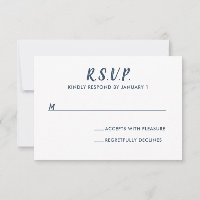 Nautical Sailboat Wedding RSVP Card (Front)