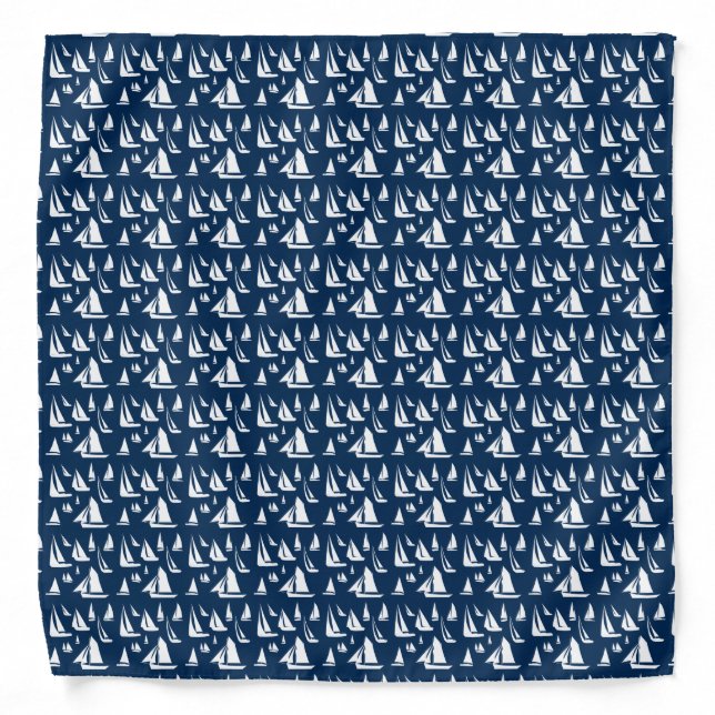Nautical Sailboats Bandana (Front)