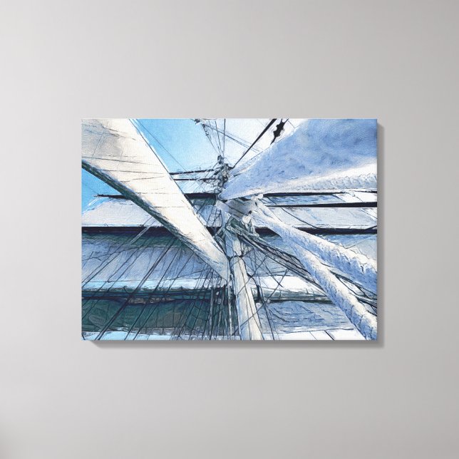Nautical Sailing Adventure Canvas Print (Front)