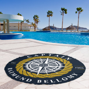 Nautical Sailing Beach Towel