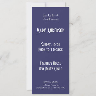 Nautical Sailing Blue White Deco Custom Invitation