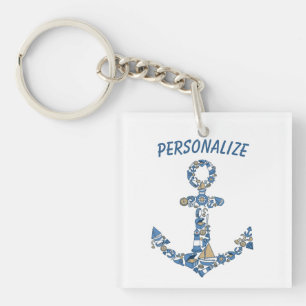 Nautical Sailing Boat Anchor Unusual Lighthouse Keychain