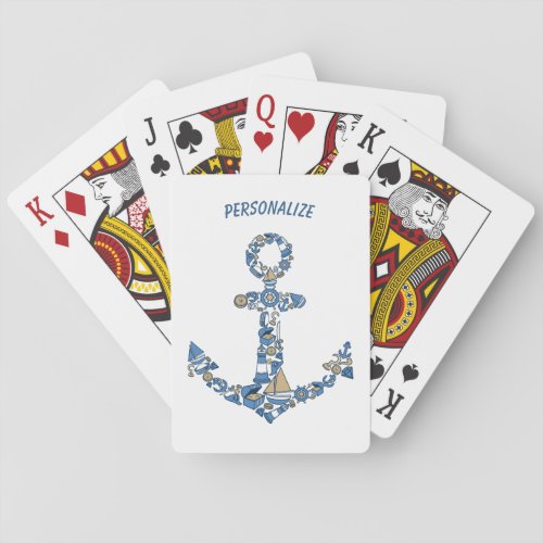 Nautical Sailing Boat Anchor Unusual Lighthouse Poker Cards