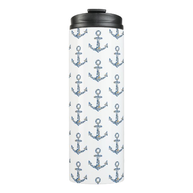 Nautical Sailing Boat Anchor Unusual Lighthouse Thermal Tumbler (Front)