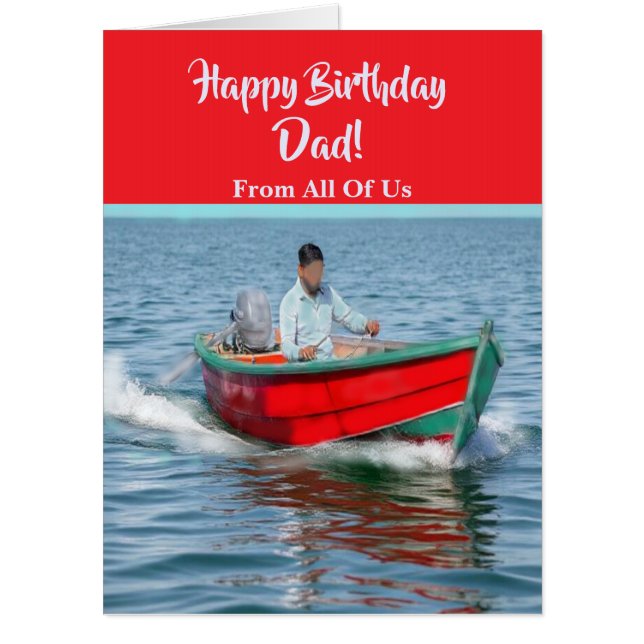 Nautical Sailing Boat Heartfelt Dad Birthday Card (Front)