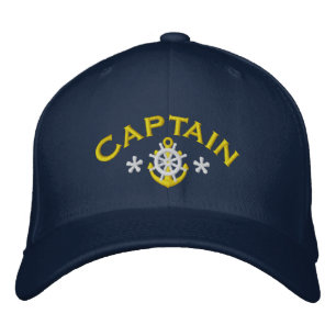 Nautical sailing Captains Embroidered Baseball Cap