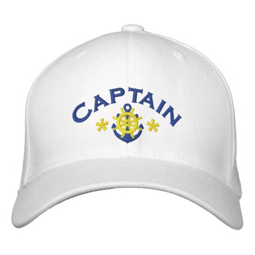 Nautical sailing Captains Embroidered Baseball Cap
