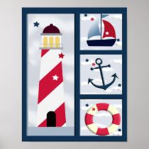 Nautical Sailing Design Poster