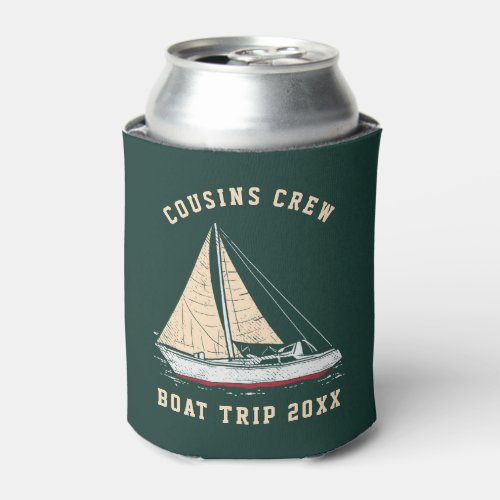 Nautical Sailing Matching Family Boat Trip Cousins Can Cooler