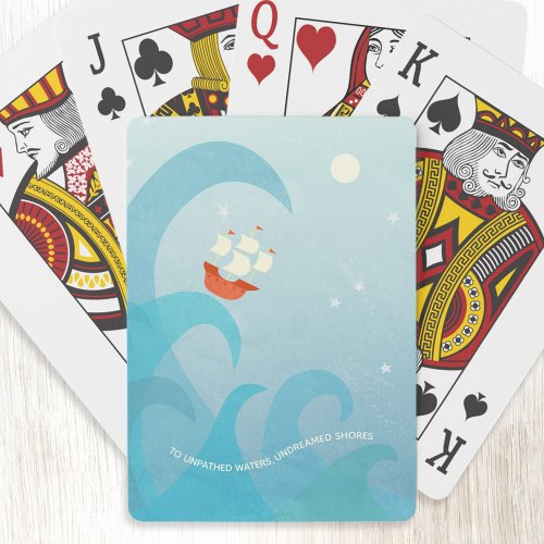 Nautical Sailing Quote Boat Art Poker Cards