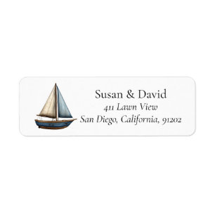 Nautical Sailing Ship Label
