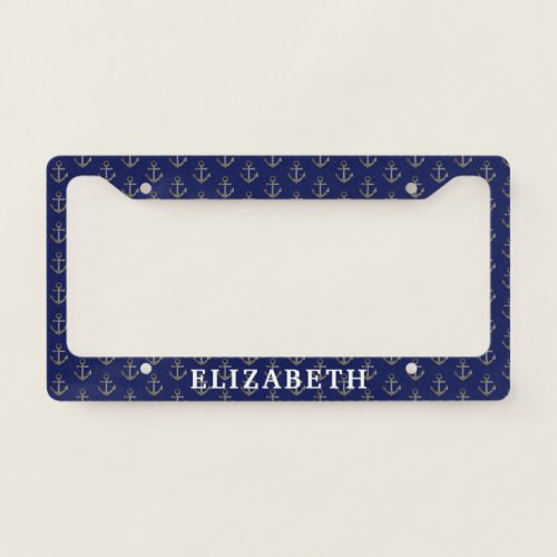 Nautical Sailing Womens Name License Plate License Plate Frame