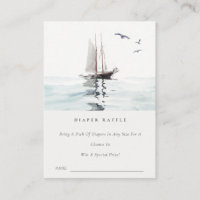 Nautical Sailing Yacht Diaper Raffle Baby Shower