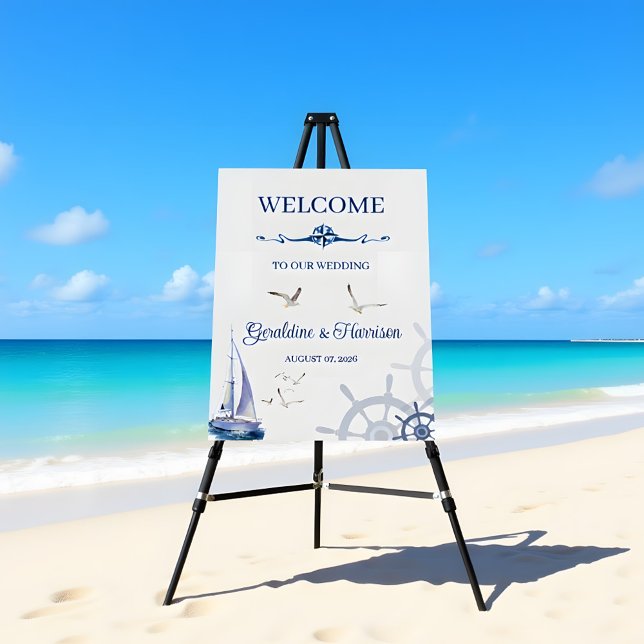 Nautical Sailing Yacht Wedding Foam Board (Creator Uploaded)