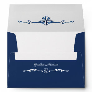 Nautical Sailing Yacht Wedding Invitation Envelope