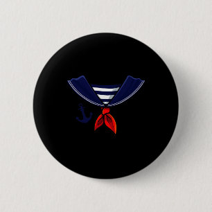 Nautical Sailor Anchor Retro Fun Halloween Costume Button