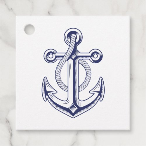 Nautical Sailor Navy Blue Anchor Wedding  Favor Tags