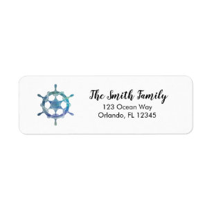 Nautical Sailor Painting Return Address Label