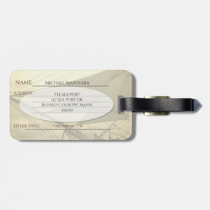 Nautical Sails Monogram Double-Sided Luggage Tag