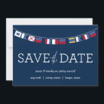 Nautical Save the Date<br><div class="desc">This Save the Date is is designed with nautical flags and would be ideal for any wedding by the water!</div>