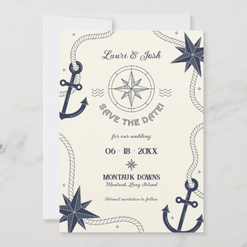 Nautical Save the Date Announcement