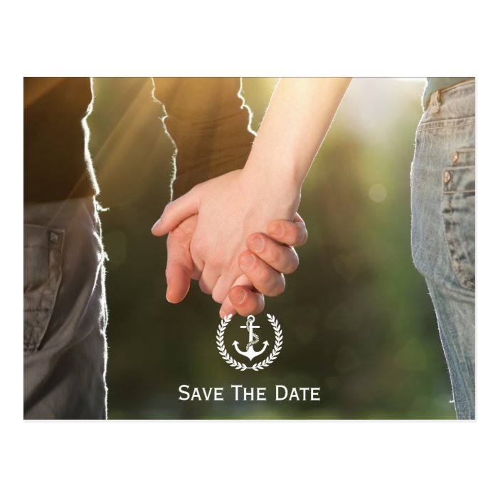 Nautical Save The Date Photo Postcard