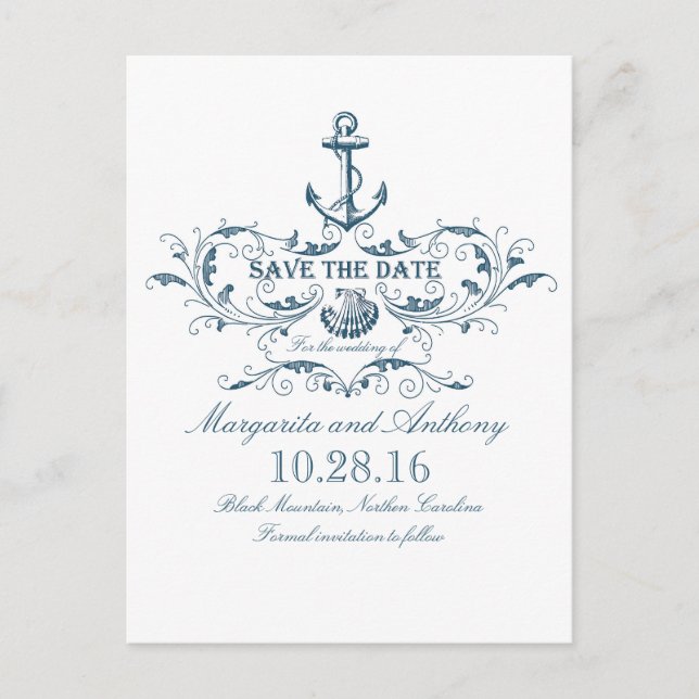 nautical save the date postcards (Front)