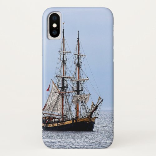 Nautical Schooner Blue Skies iPhone X Case