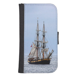 Nautical Schooner Blue Skies Galaxy S4 Wallet Case