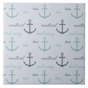 Nautical Sea Anchors Ceramic Tile