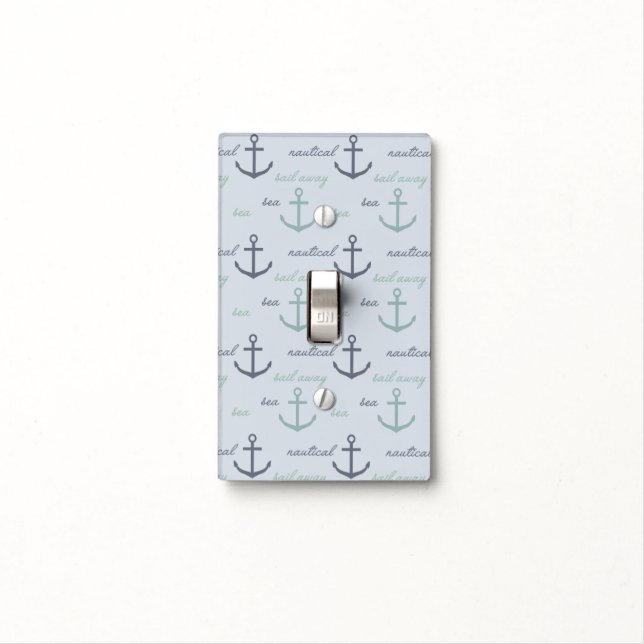 Nautical Sea Anchors Light Switch Cover (In Situ)