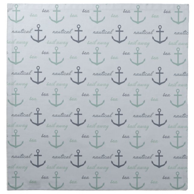 Nautical Sea Anchors Napkin (Front)