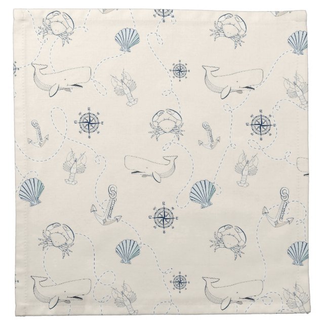 Nautical Sea Cloth Napkin (Front)