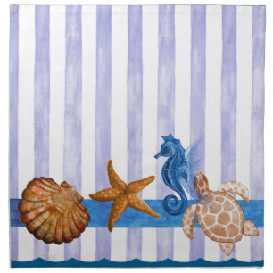 Nautical Sea Creatures Napkin