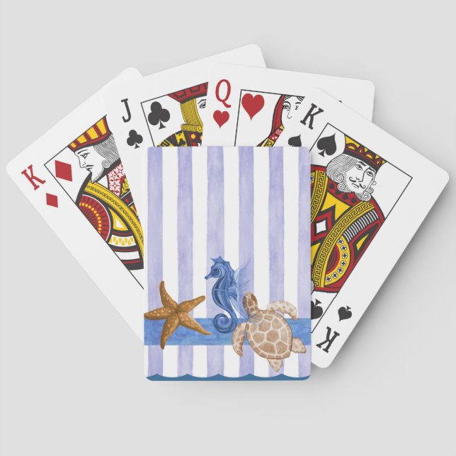 Nautical Sea Creatures Poker Cards (Back)