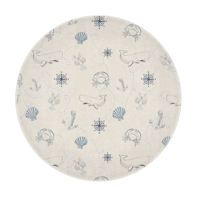 Nautical Sea Cutting Board (Front)
