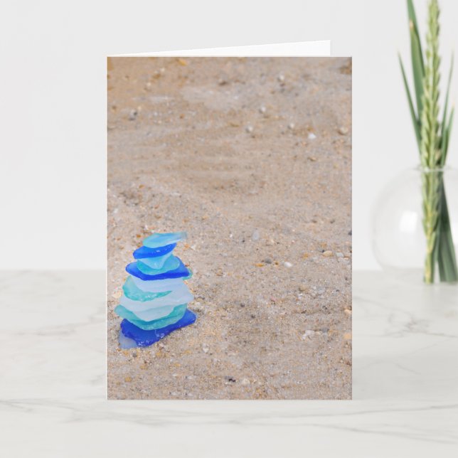 Nautical Sea Glass Tree Card (Front)