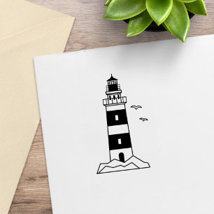 Nautical Sea Lighthouse Rubber Stamp