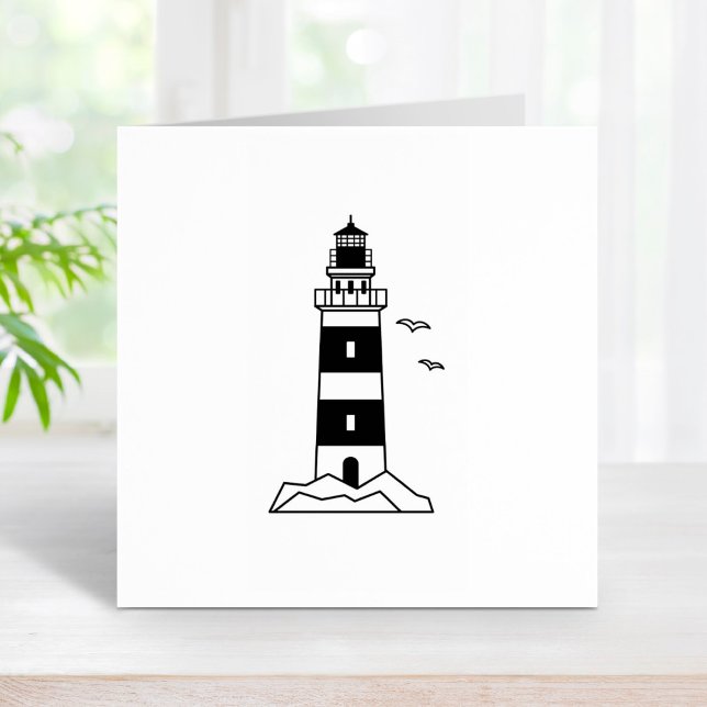 Nautical Sea Lighthouse Rubber Stamp (Creator Uploaded)