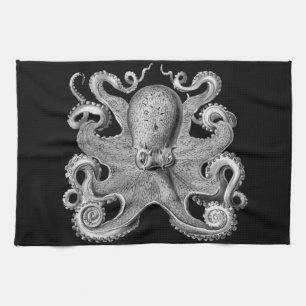 Nautical sea Octopus decor kitchen towel